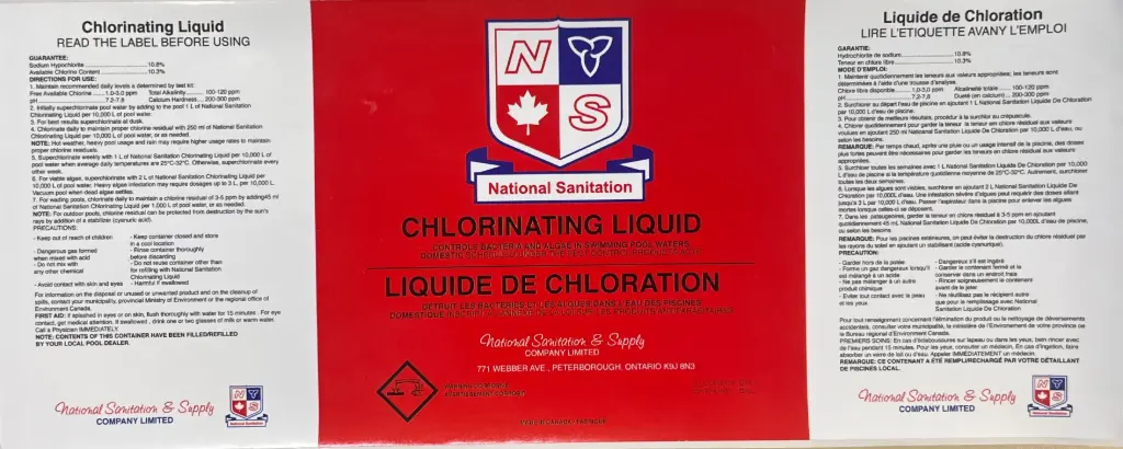 National Sanitation 12% Hypo-Chlorite - Bulk